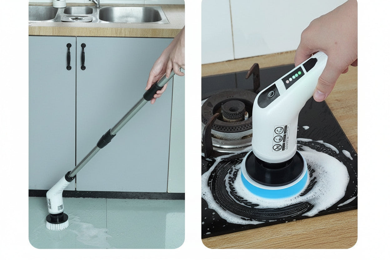 Electric Spin Scrubber - Cordless Power Cleaning Brush (7-in-1)