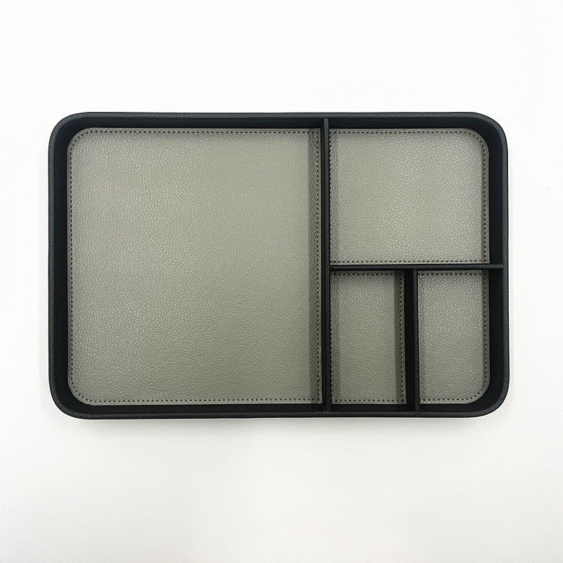 Leather Valet Tray Organizer - Minimalist Desk & Bedside Storage