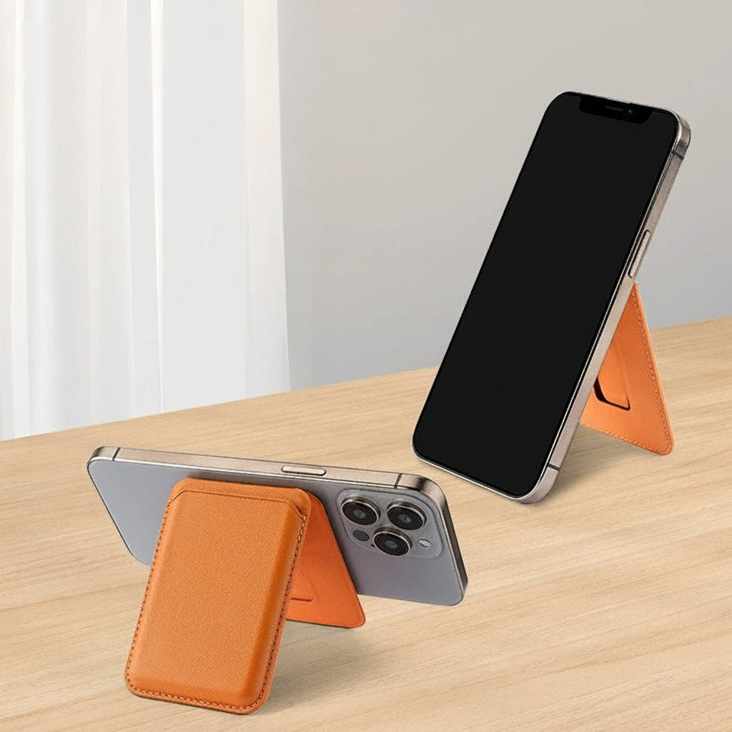 Magnetic Phone Wallet Stand - Slim MagSafe Card Holder (2-in-1)