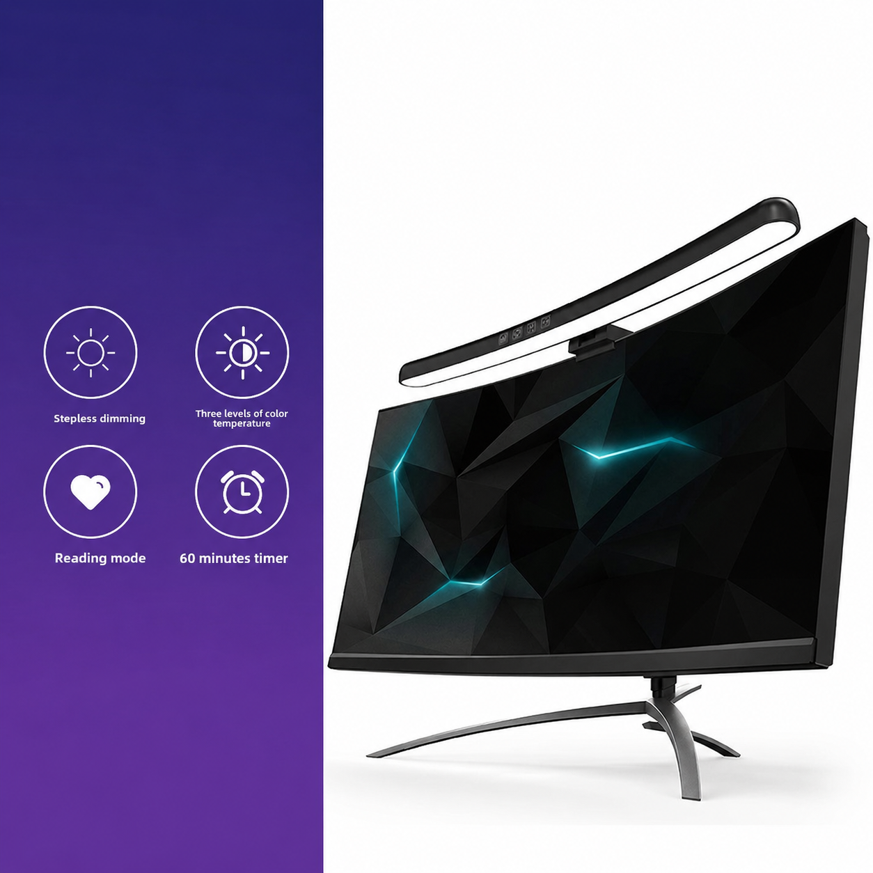 Adjustable LED Monitor Light with Remote Control